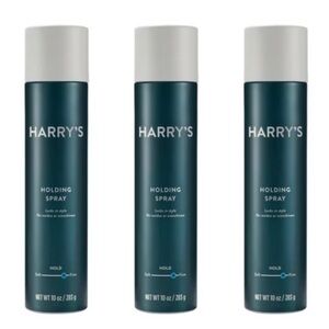 3 Harry’s Holding Spray Mens Hair 10oz each DISCONTINUED W/Caps NEW